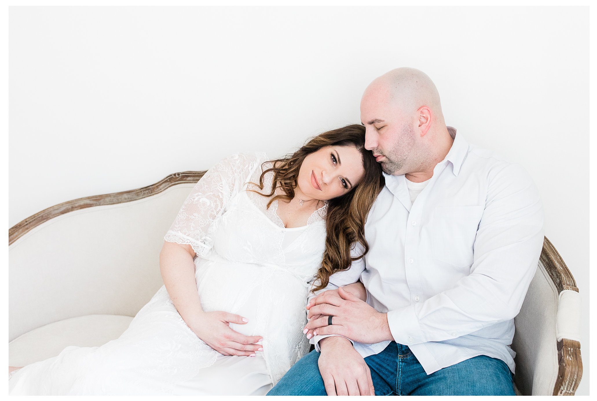 A Centerville Ohio lovely studio maternity session where the focus always remains on loving family connections and all of those sweet, simply perfect organic moments.