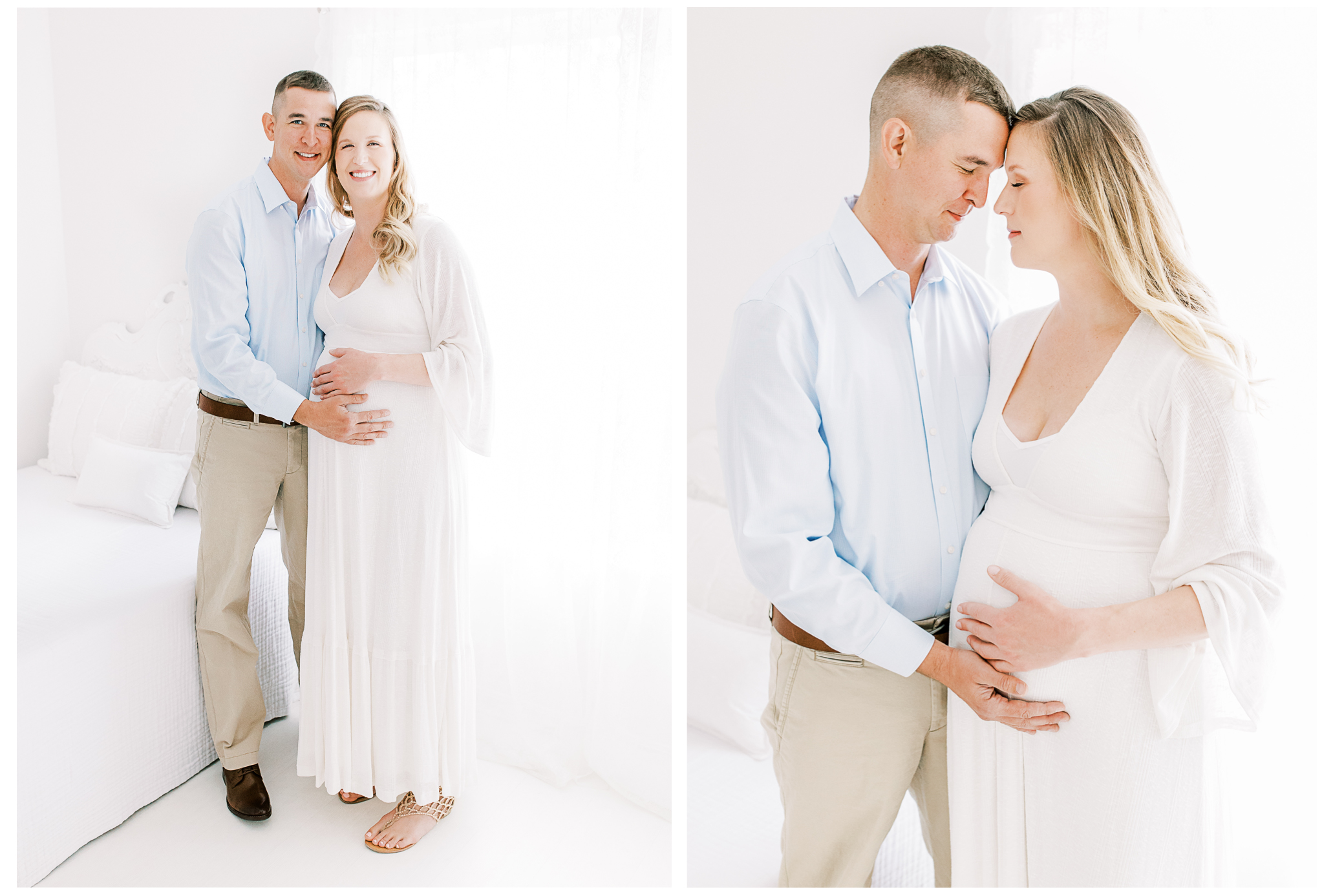 Dayton Maternity Photography | Winter Freire Photography | Dayton, Ohio Photographer | Organic Maternity Studio Session Centerville, OH | Timeless Organic Maternity Portraits