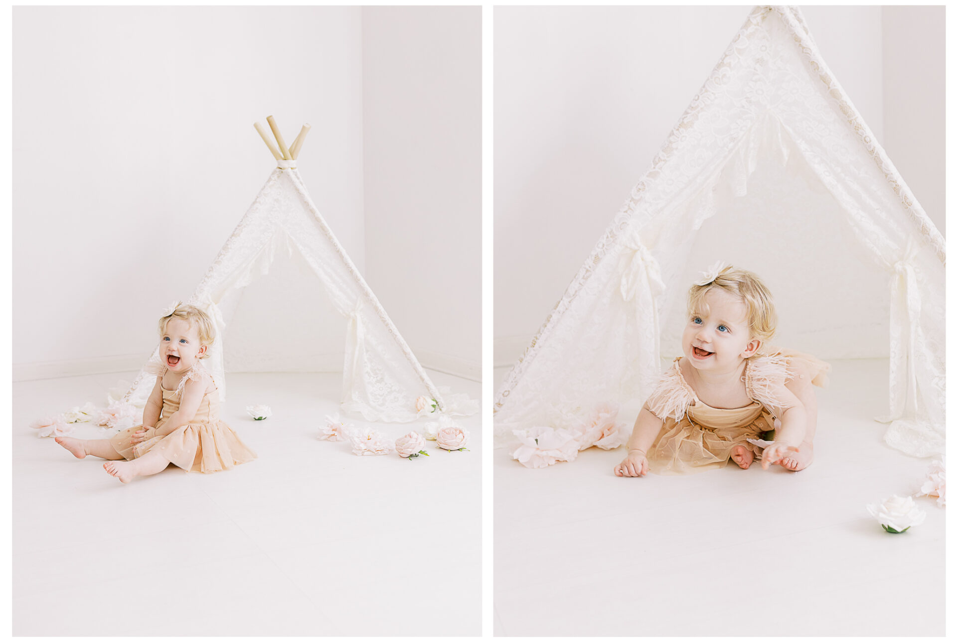 Winter Freire Photography | baby's first birthday celebration photos in a light and airy photography studio Dayton, Ohio