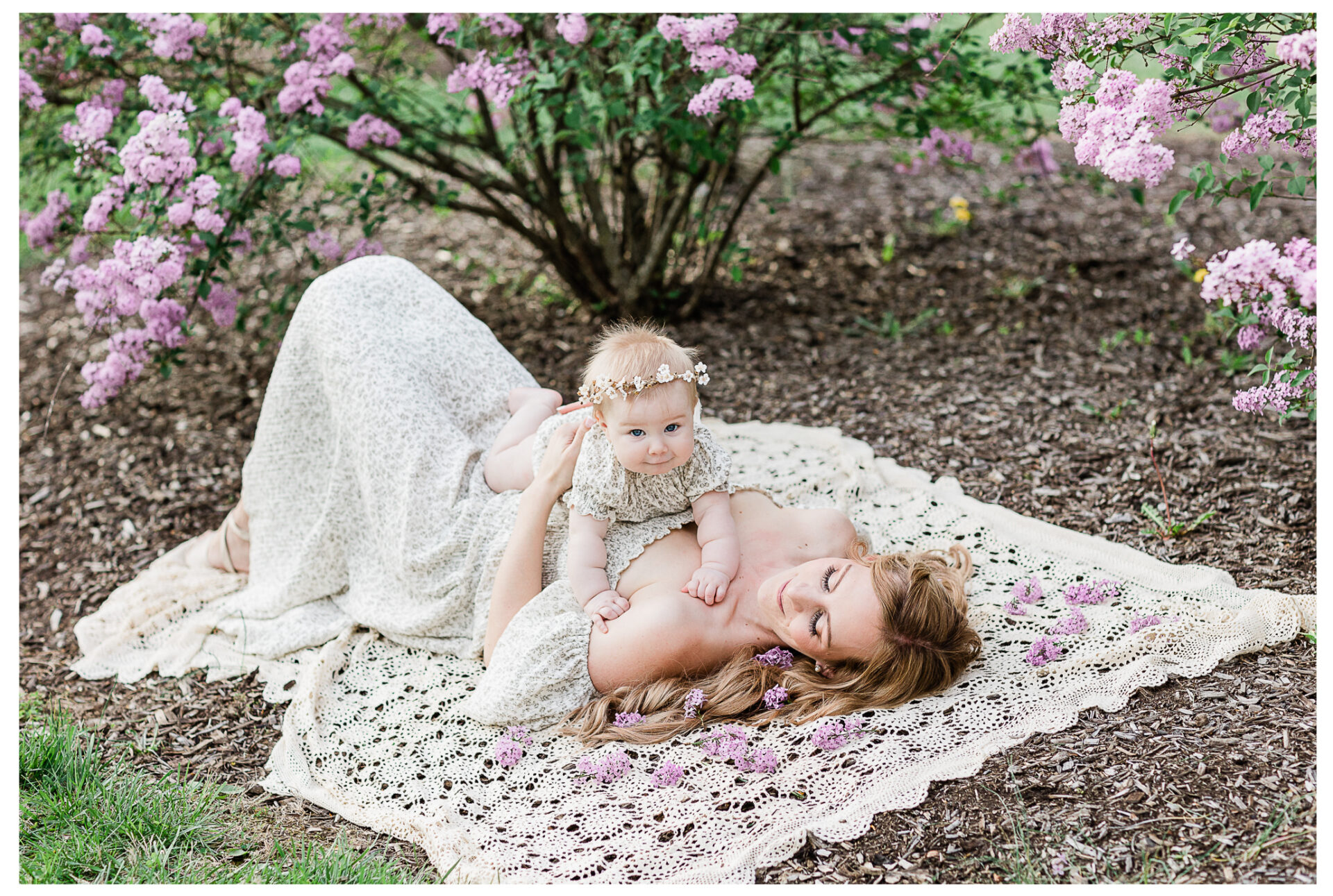 Winter Freire Photography | Springtime Baby Milestone Photography | Spring Blooms Dayton, Ohio
